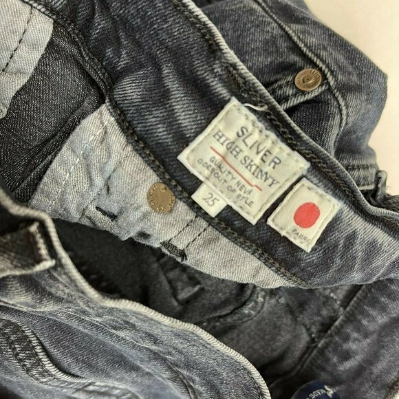 Levi's‎ Made Crafted Silver High Rise Skinny Jeans - Picture 9 of 12